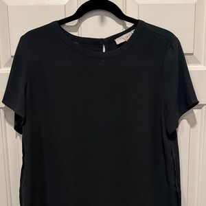 LOFT Forest Green Women's Short Sleeve Blouse